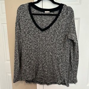Joie Soft Black and White V neck sweater
